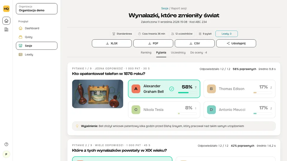 Ekran: Raport dla Ciebie i dla każdej osoby