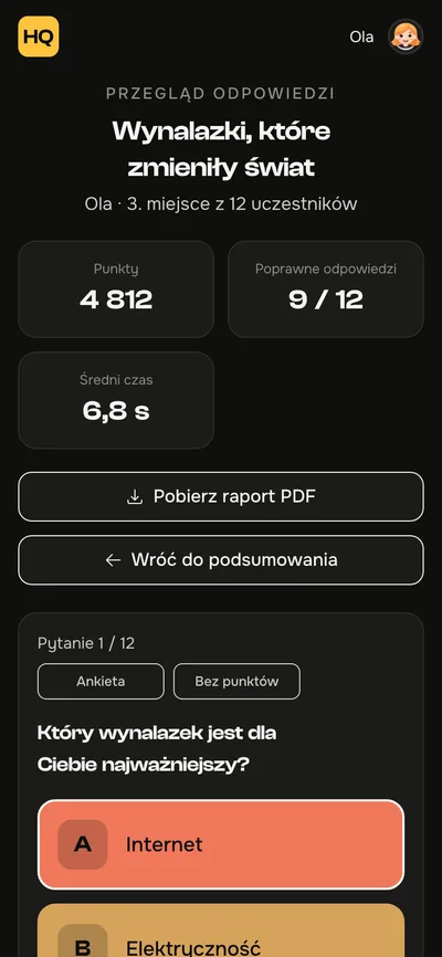 Telefon: Dostajesz raport